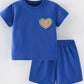 Children's Heart Round Neck Tee and Shorts Set - Farnelli