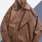 Men's Zip Up Leather Moto Jacket - Farnelli