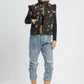 Umgee Ruffled Quilted Floral Snap Down Vest - Farnelli