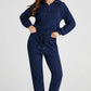 Drawstring Half Zip Hoodie and Joggers Active Set - Farnelli