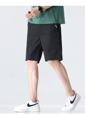 Men's Plus Size Elastic Waistband Shorts with Pockets - Farnelli