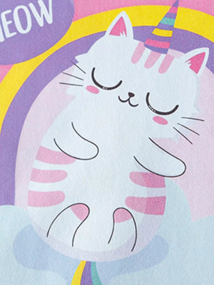 Children's Cartoon Cat Rainbow Graphic Tee - Farnelli