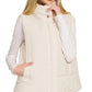 Zenana High Neck Zip-Up Vest Coat - Farnelli