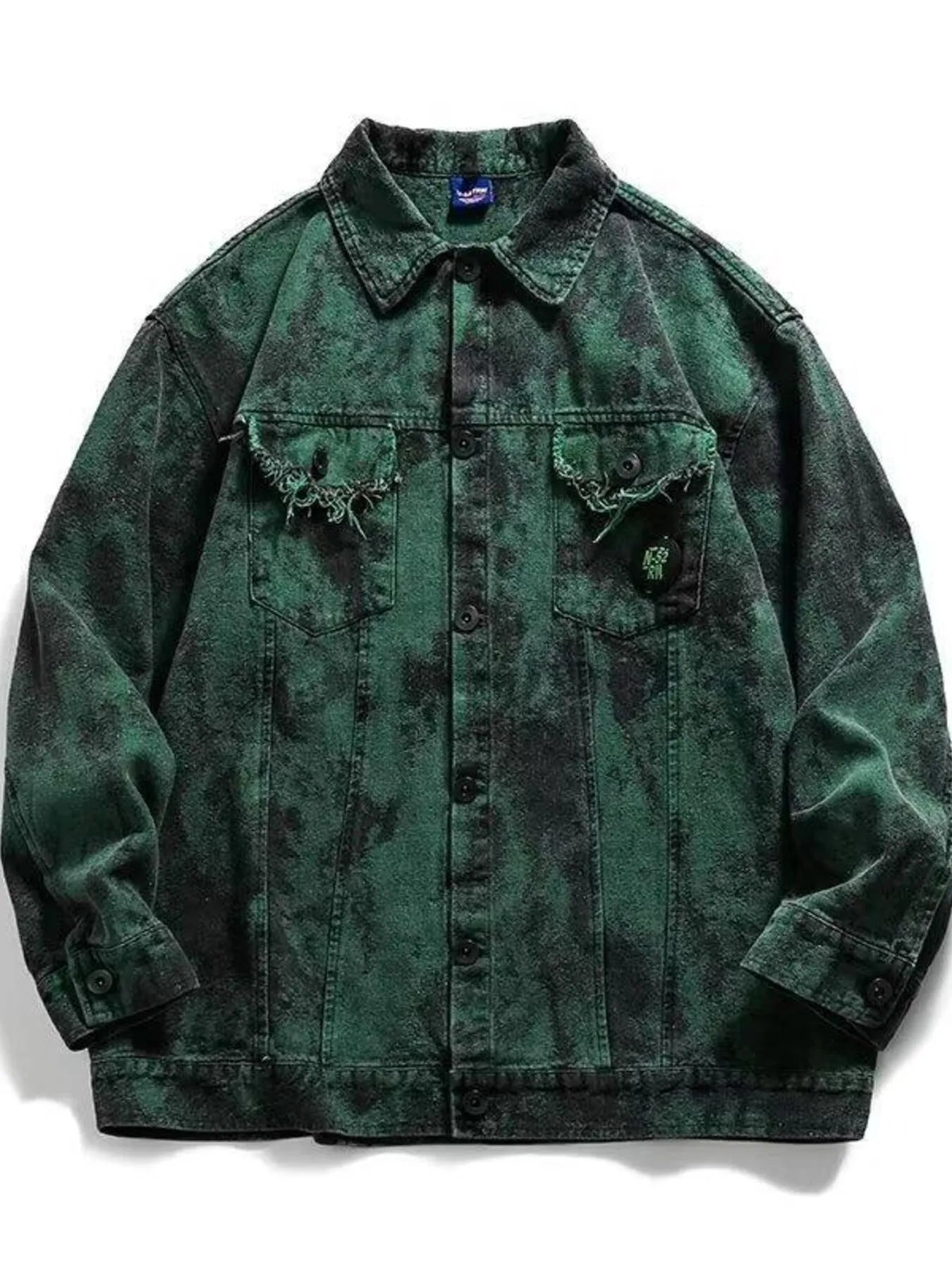 Men's Plus Size Button Up Oversized Denim Jacket - Farnelli