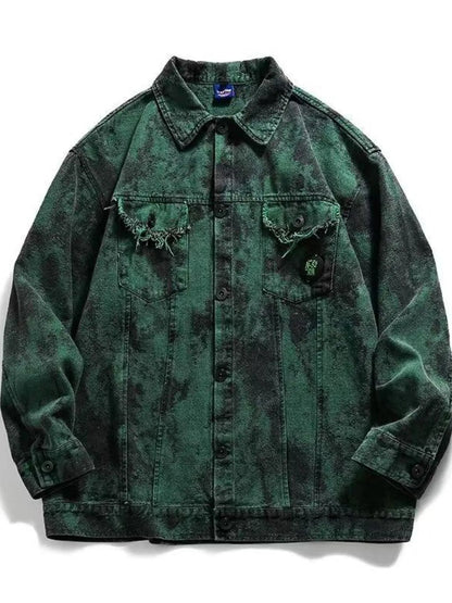 Men's Plus Size Button Up Oversized Denim Jacket - Farnelli