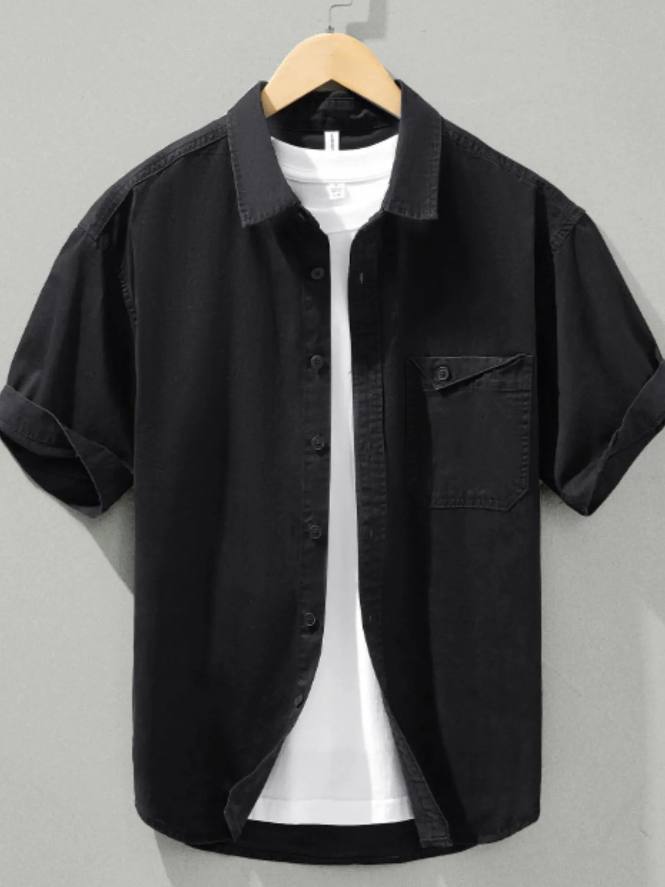 Men's Plus Size Button Up Long Sleeve Shirt - Farnelli