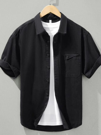 Men's Plus Size Button Up Long Sleeve Shirt - Farnelli