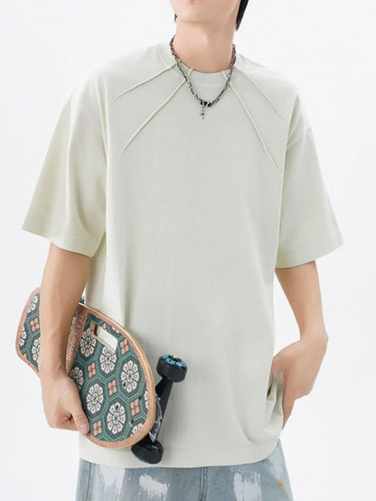 Men's Plus Size Round Neck Short Sleeve T-Shirt - Farnelli