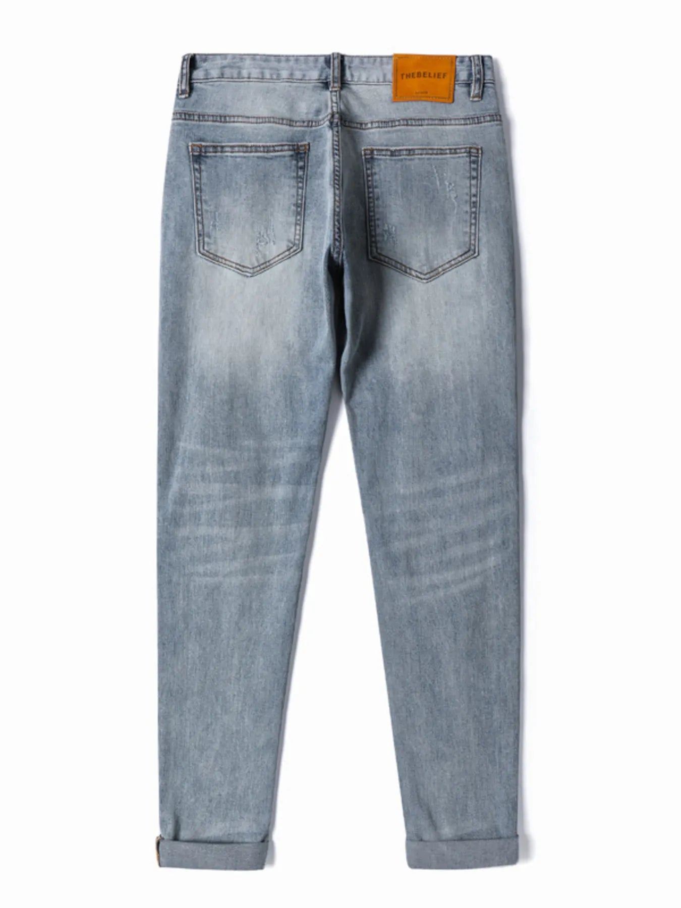 Men's Distressed Slim Fit Jeans - Farnelli