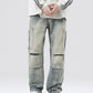 Men's Full Size Distressed Cargo Jeans Plus Size - Farnelli