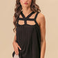 BiBi Rayon Span Jersey Cut Out with Straps Detailed - Farnelli
