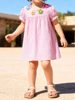 Children's Floral Ruffled Sleeve Dress - Farnelli