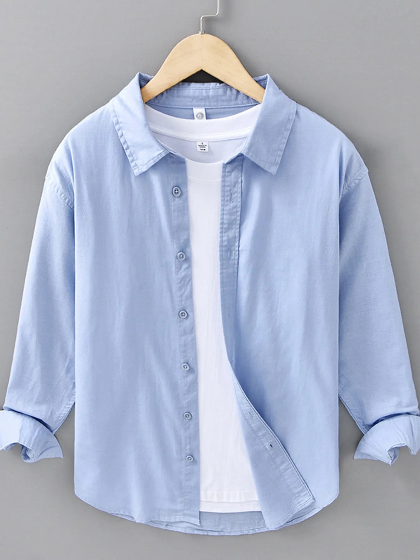 Men's Plus Size Button Up Long Sleeve Shirt - Farnelli