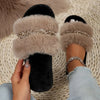 Open Toe Fuzzy Slippers - Style A