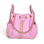 BEACH HAUS Bayshore Bucket Small bag in bubblegum pink with drawstring closure and structured bucket shape