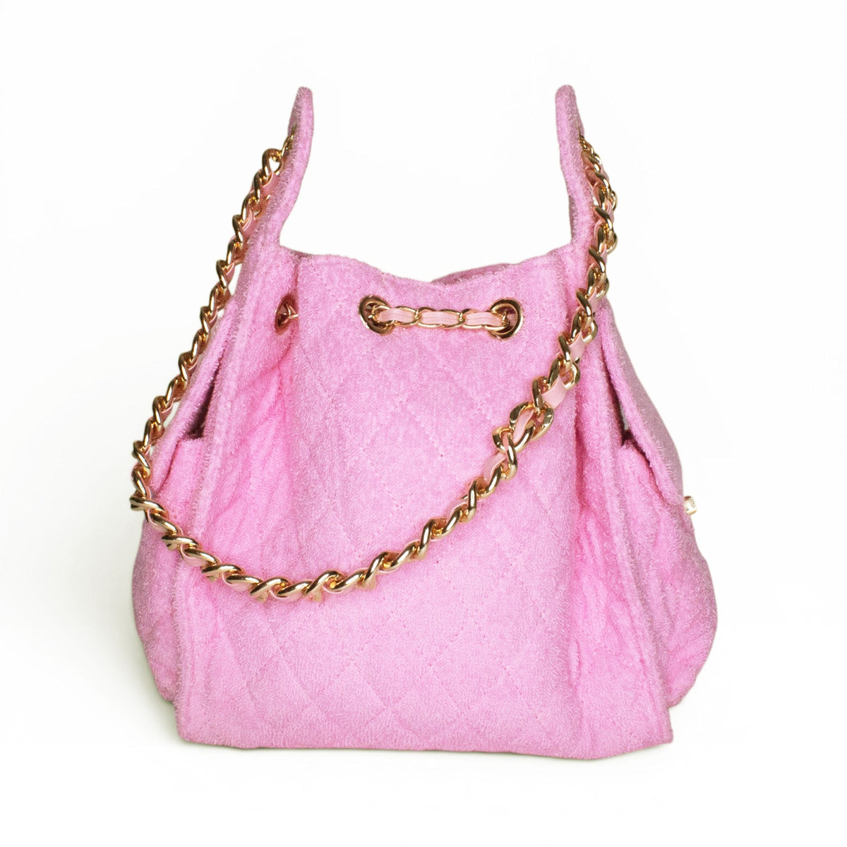 BEACH HAUS Bayshore Bucket Small in Bubblegum pink with a structured bucket bag design