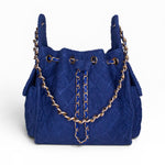 BEACH HAUS Bayshore Bucket Small navy bag with structured bucket shape and shoulder strap