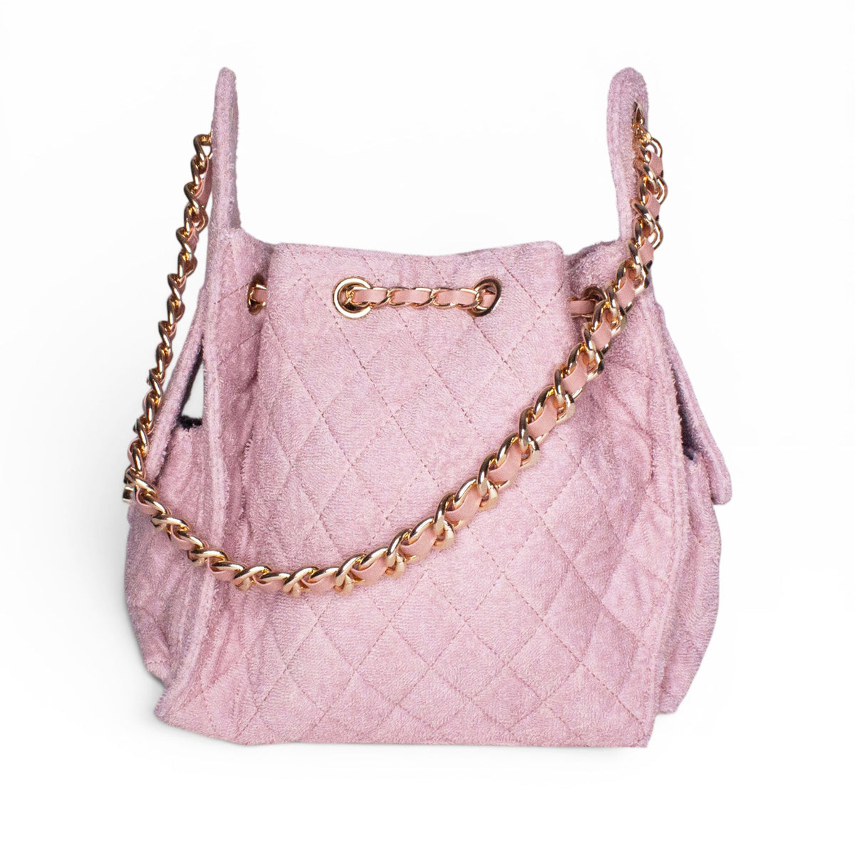 BEACH HAUS Bayshore Bucket Small bag in dusty rose with a structured bucket shape and top handle