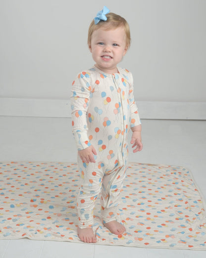 Birthday Balloon Bamboo Toddler Pajamas – Romper