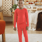 Red Christmas Bamboo Pajamas for Kids – Two Piece Set