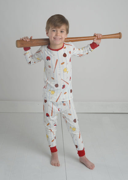 Baseball Bamboo Pajamas for Kids – Two Piece Set