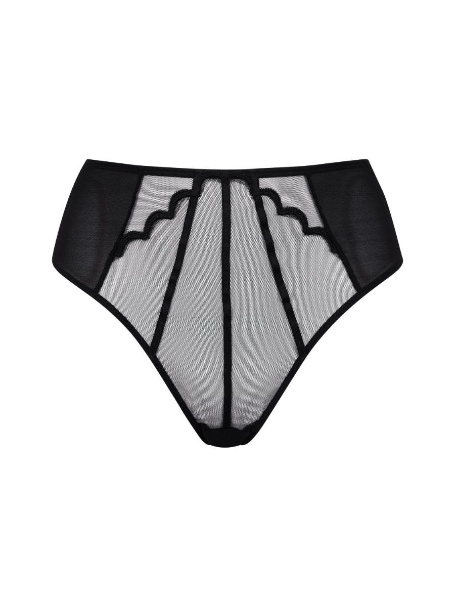 Gossard Obsession Black Sheer Deep Brief Panty-2