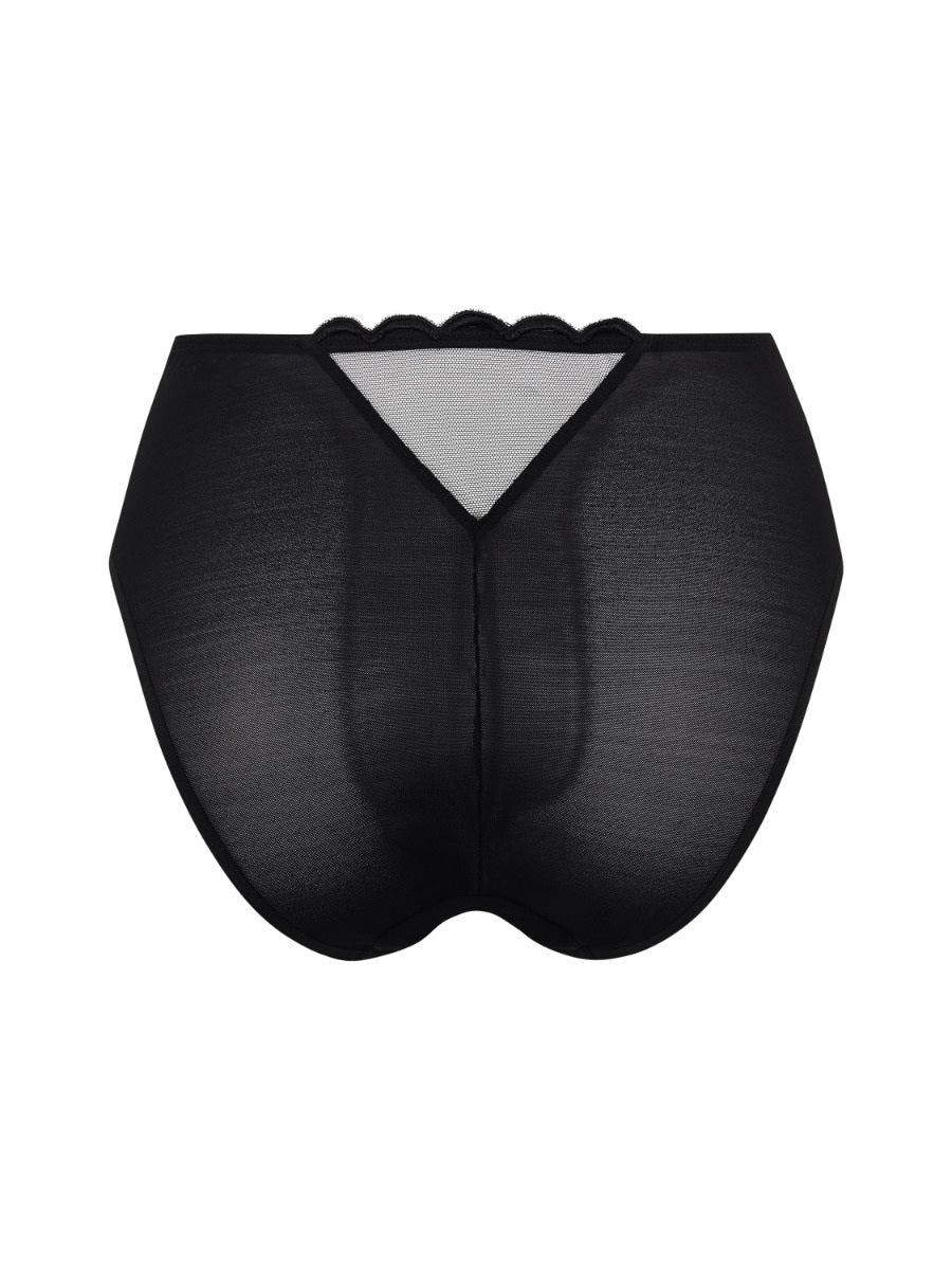 Gossard Obsession Black Sheer Deep Brief Panty-3