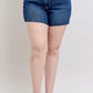 Judy Blue Full Size High Waist Criss-Cross Waistband Denim Shorts Plus Size - Farnelli