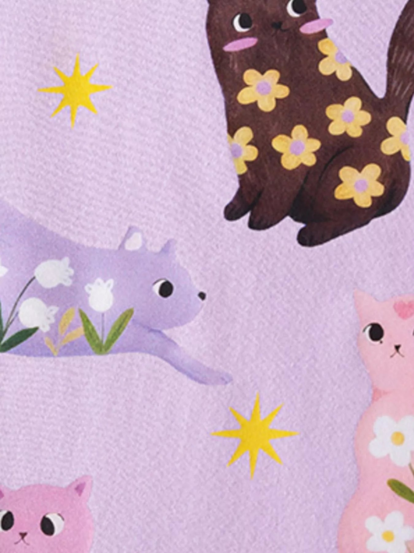 Children's Cartoon Cat Rainbow Graphic Tee - Farnelli