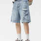 Men's Distressed Paint Splatter Denim Shorts - Farnelli