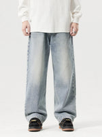 Men's Vintage Wash Wide Leg Jeans - Farnelli