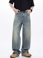 Men's Washed Wide Leg Jeans - Farnelli