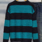 Men's Plus Size Striped Fuzzy Knit Pullover Sweater - Farnelli