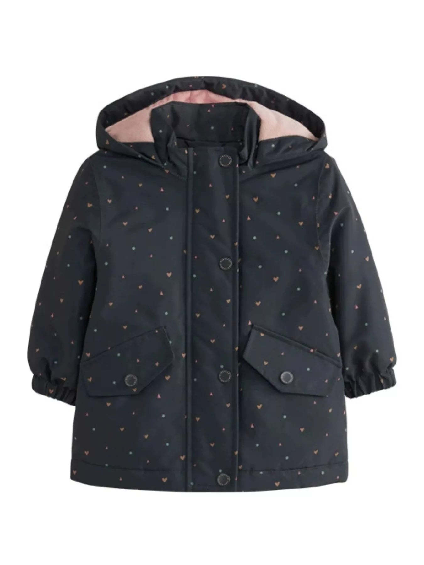 Children's Heart Print Zip Up Jacket - Farnelli