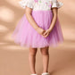 Children's Round Neck Ruffled Tulle Dress - Farnelli