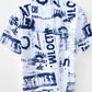 Men's Printed Button Up Short Sleeve Shirt - Farnelli