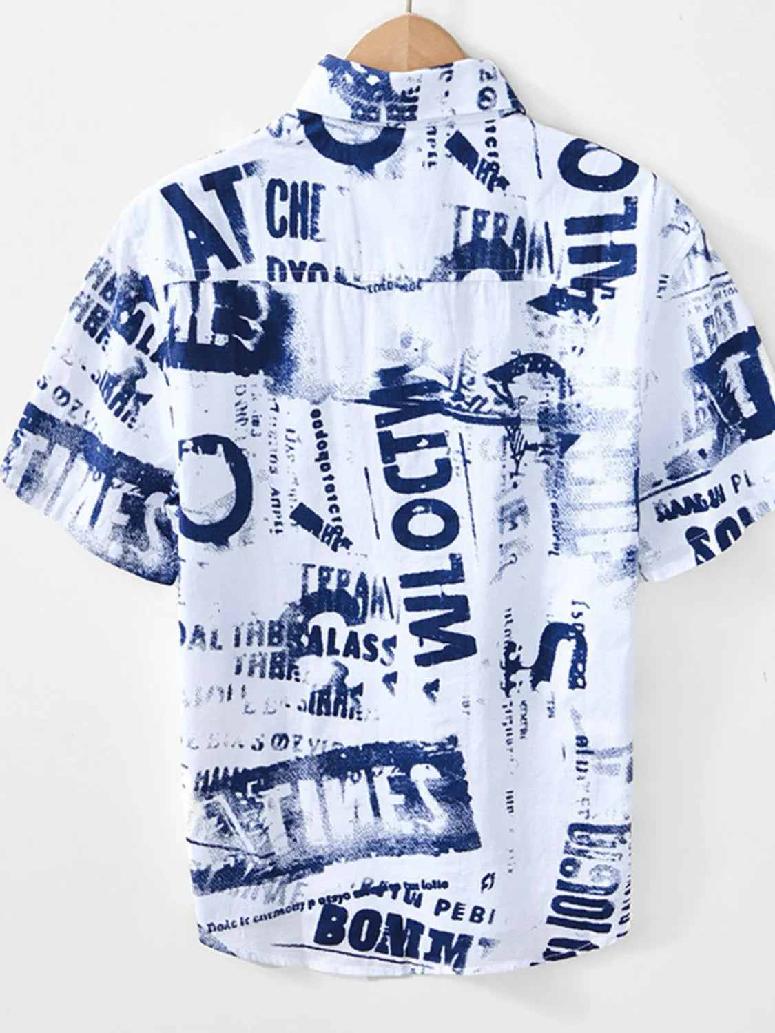 Men's Printed Button Up Short Sleeve Shirt - Farnelli