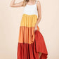 Mittoshop Color Block Tiered Pull-On Maxi Dress - Farnelli