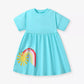 Children's Embroidered Short Sleeve Dress - Farnelli