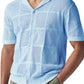 Men's Button Down Checkered Eyelet Shirt - Farnelli