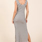 Mittoshop Striped Scoop Neck Sleeveless Maxi Dress - Farnelli