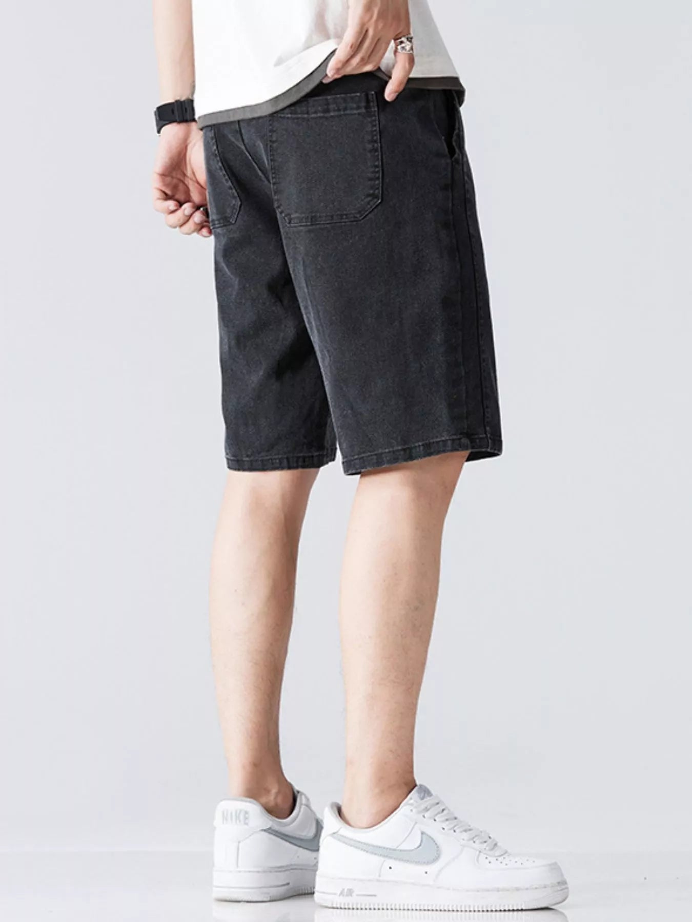 Men's Drawstring Denim Shorts - Farnelli