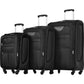 HouseOfZazla 3-piece expandable softside luggage set with spinner wheels in multiple colors
