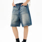 Men's Washed Loose Fit Denim Shorts - Farnelli