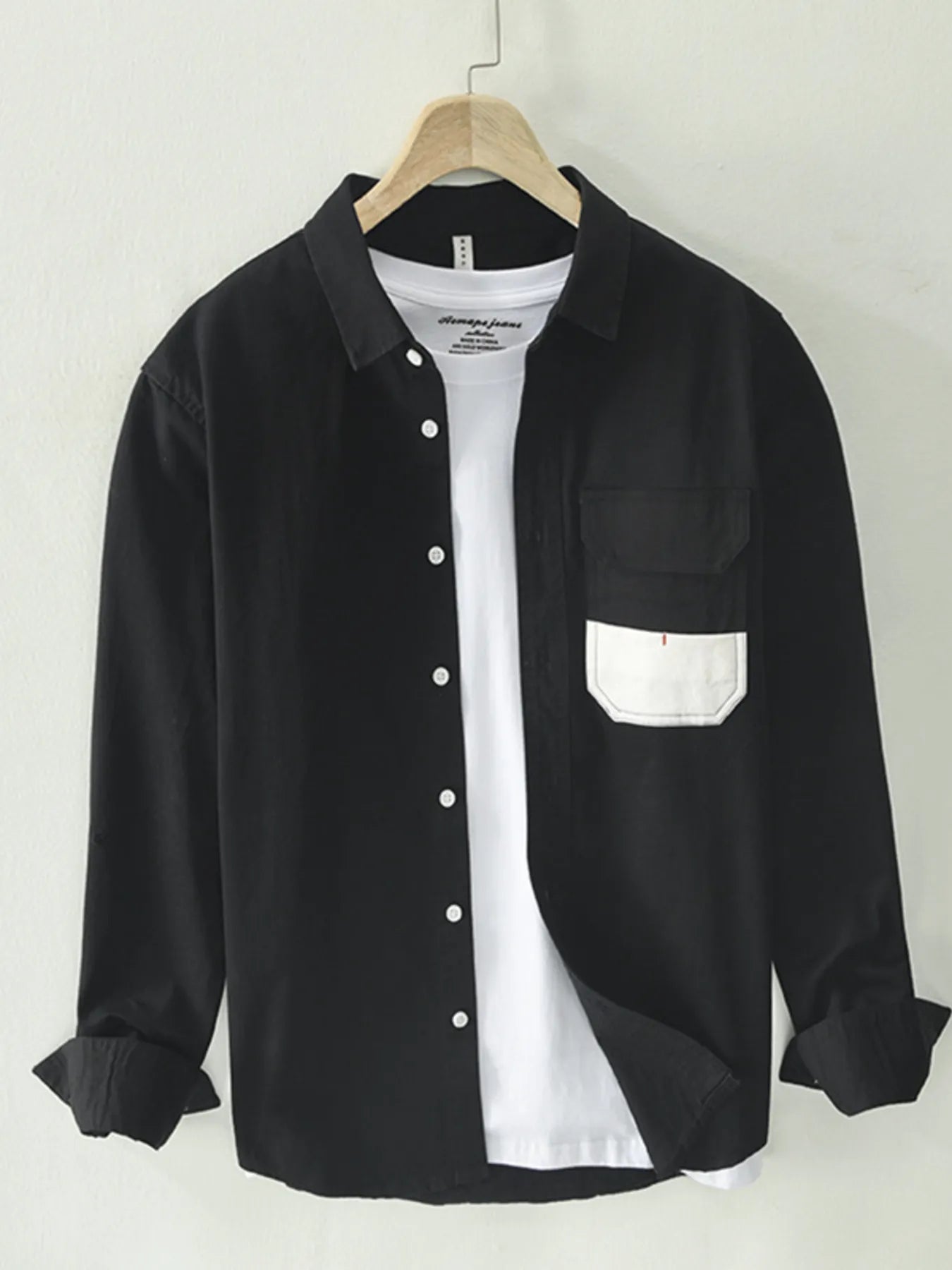 Men's Plus Size Button Up Long Sleeve Shirt - Farnelli
