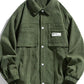 Men's Plus Size Corduroy Button-Down Jacket - Farnelli