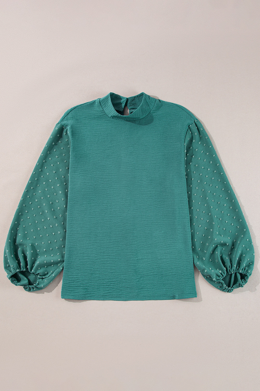 June Swiss Dot Balloon Sleeve Loose Blouse - Farnelli