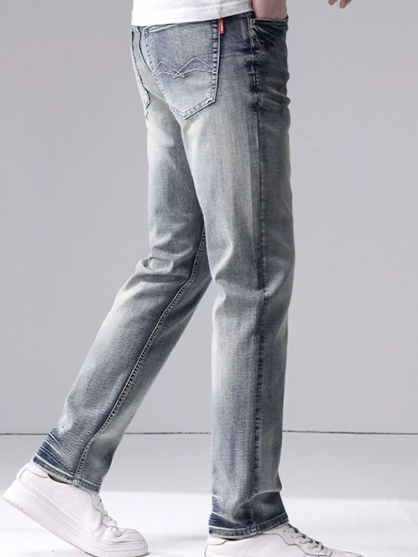 Men's Washed Slim Fit Jeans - Farnelli