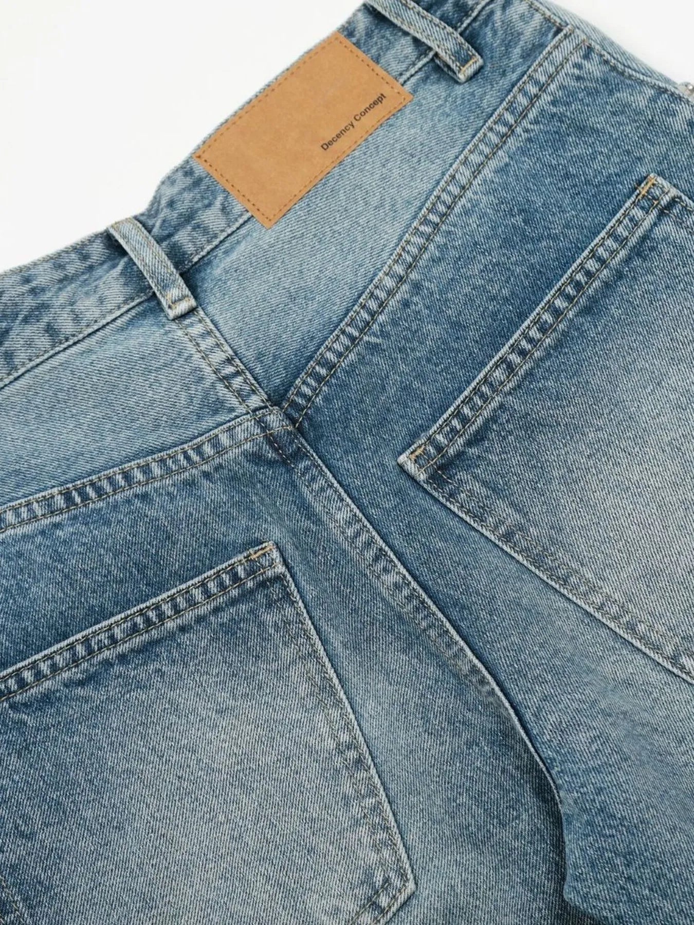 Men's Wide-Leg Vintage Wash Jeans - Farnelli