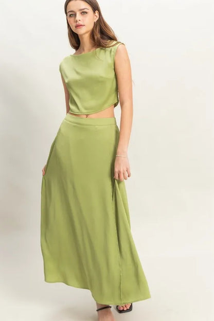 HYFVE Sleeveless Top and Maxi Skirt Set - Farnelli